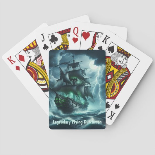 Der unheimliche Flying Dutchman Ein Geisterschiff Spielkarten (Rückseite)