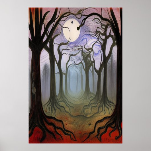 Der unheimliche Wald | AI Art Poster (Vorne)