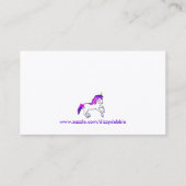 Der Unicorn-Visitenkarte der Kinder Visitenkarte (Rückseite)