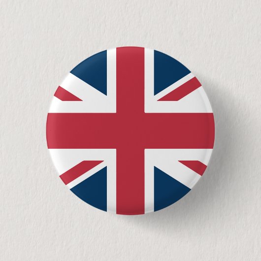 Der Union Jack britische Flagge Knopf Button (Vorderseite)