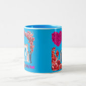 Der Unity Knot azur Zweifarbige Tasse (Mittel)