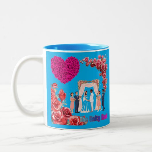 Der Unity Knot azur Zweifarbige Tasse (Links)
