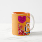 Der Unity Knot orange Zweifarbige Tasse (VorderseiteRechts)