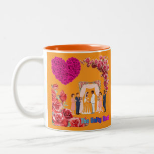 Der Unity Knot orange Zweifarbige Tasse
