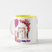 Der Unity Knot weiß Zweifarbige Tasse (Vorderseite Links)