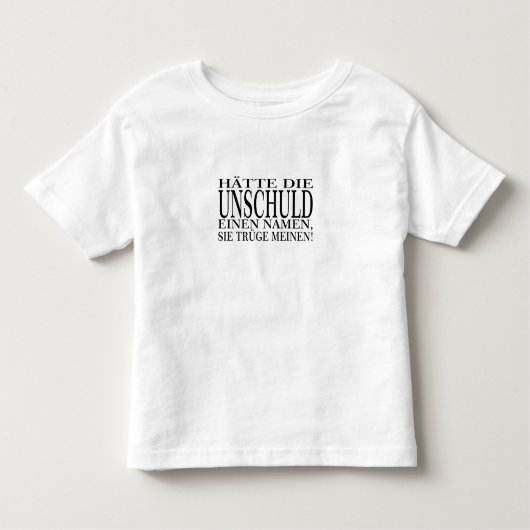 Der Unschuld-Name Kleinkind T-shirt (Vorderseite)