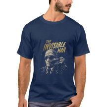 Der Unsichtbare Mann Goldfolie-Horror-Shirt