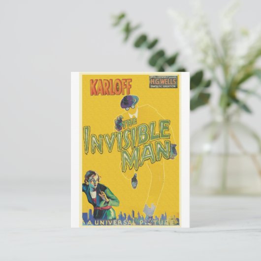 DER UNSICHTBARE MANN von Philip J. Riley Postkarte (Stehend Vorderseite)