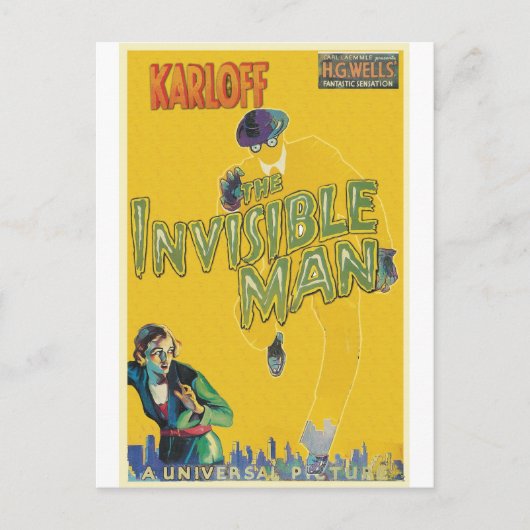 DER UNSICHTBARE MANN von Philip J. Riley Postkarte (Vorderseite)