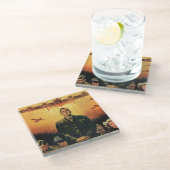 Der unsterbliche Harpy Glasuntersetzer (Schrägansicht)