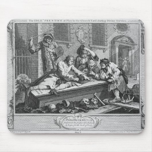 Der untätige 'Lehrling am Spiel im Kirchen-Yard Mousepad (Vorne)