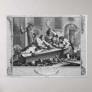 Der untätige 'Lehrling am Spiel im Kirchen-Yard Poster