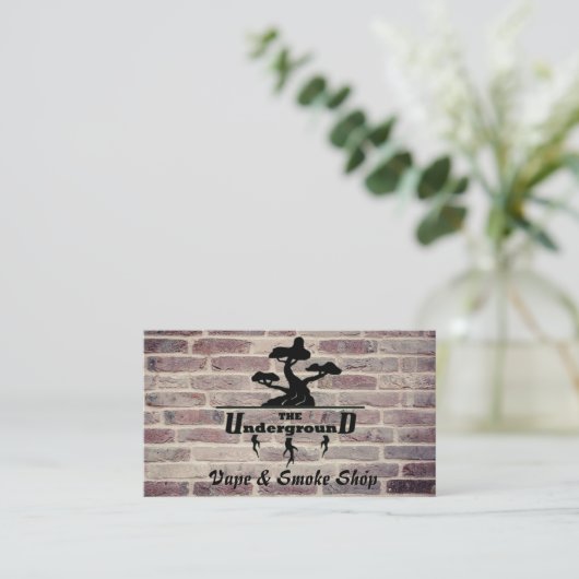 Der Untergrund Business Cards Backsteindämpfer Visitenkarte (Stehend Vorderseite)