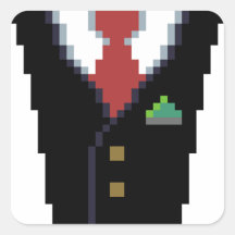 Der Unternehmensspender | Pixel Art Anzug Sticker