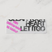 Der Unterschied ist klare Visitenkarten Mini Visitenkarte (Rückseite)