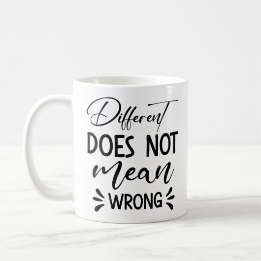 Der Unterschied ist nicht Gemein falsch Kaffeetasse (Links)