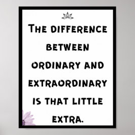 Der Unterschied zwischen gewöhnlichen und außergew Poster