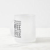 Der Unterschied zwischen Ihrer Meinung und Kaffee Mattglastasse (Vorderseite Links)