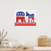 Der Unterschied zwischen Republikanern und Demokra Poster (Küche)