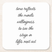 Der Untersetzer zum nächsten Akt des Lebens (Vorderseite)