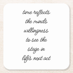 Der Untersetzer zum nächsten Akt des Lebens