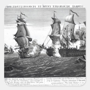 Der unvergessliche Kampf zwischen Captain Pearson Quadratischer Aufkleber