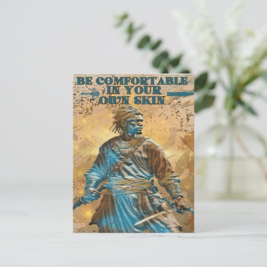 Der unzerbrechliche Geist eines Kriegers Postkarte (Stehend Vorderseite)