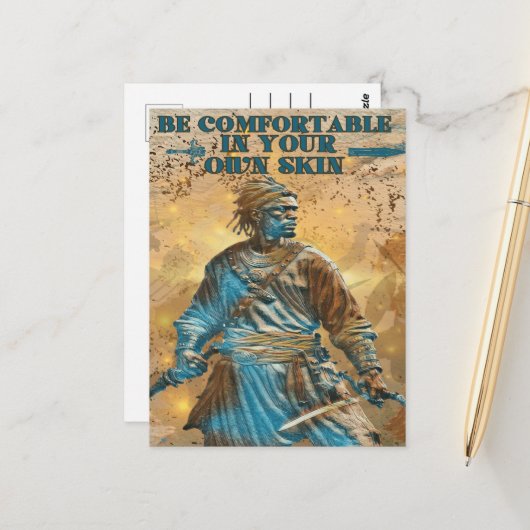 Der unzerbrechliche Geist eines Kriegers Postkarte (Vorderseite/Rückseite Beispiel)