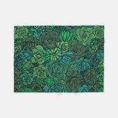 Der üppige Garten in Grün Fleecedecke (Vorderseite (Horizontal))