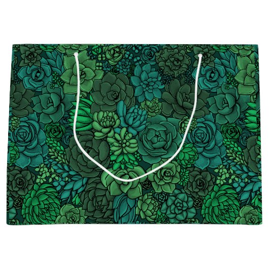 Der üppige Garten in Grün Große Geschenktüte (Vorderseite)