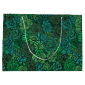 Der üppige Garten in Grün Große Geschenktüte (Rückseite)