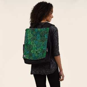 Der üppige Garten in Grün Rucksack
