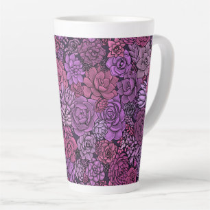 Der üppige Garten in Rosa und Violett Milchtasse