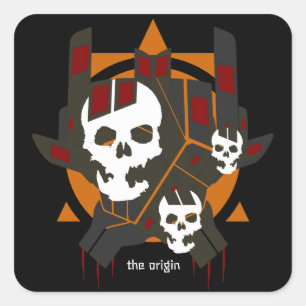 Der Ursprung in der Liebe, die Sie Hand Signieren  Quadratischer Aufkleber