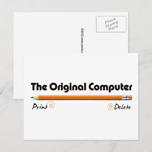 Der ursprüngliche Computer Postkarte (Vorne/Hinten)