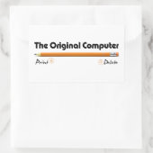 Der ursprüngliche Computer Rechteckiger Aufkleber (Tasche)
