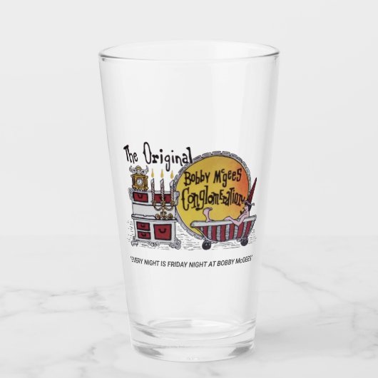 Der ursprüngliche Konglomerat Bobby McGees Vintag Glas (Vorderseite)