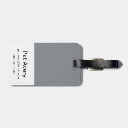 Der ursprüngliche Mann aus Stahl Gepäckanhänger (Rückseite horizontal)