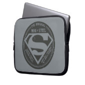 Der ursprüngliche Mann aus Stahl Laptopschutzhülle (Vorderseite Links)