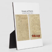 Der URSPRÜNGLICHE Vertrag von Paris 1783 Fotoplatte (Seite)