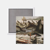 Der US-Drache in einer Expedition, George Catlin Magnet (Vorderseite/Rückseite)