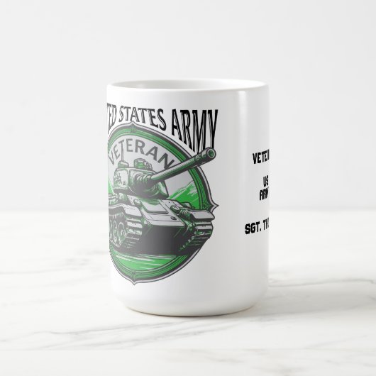 Der US-Militärpanzer "Im Ruhestand" Kaffeetasse (Mittel)