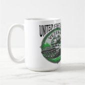 Der US-Militärpanzer "Im Ruhestand" Kaffeetasse (Links)
