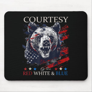 Der Usa Rot Weiß Und Blau 4. Juli-Bär  Mousepad