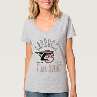 Der V-Hals der Bogen-klassischen Frauen T-Shirt