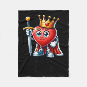 Der Valentine King Heart Funny Valentinstag Niedli Fleecedecke