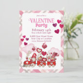 Der Valentinstag beginnt mit einem Zug Einladung (Stehend Vorderseite)