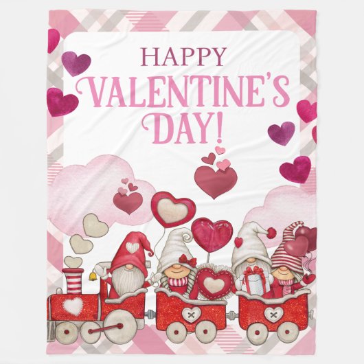 Der Valentinstag beginnt mit einem Zug Fleecedecke (Vorderseite)