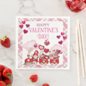 Der Valentinstag beginnt mit einem Zug Serviette (Beispiel)