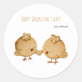 Der Valentinstag der besten Freunde Runder Aufkleber (Vorderseite)